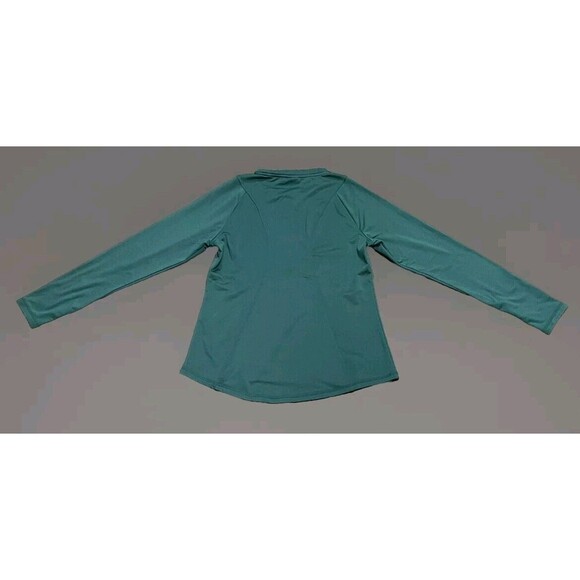 Spyder Active Shirt Sz M Long Sleeve Outdoors Layer Warm Teal Women’s Top - Picture 2 of 5